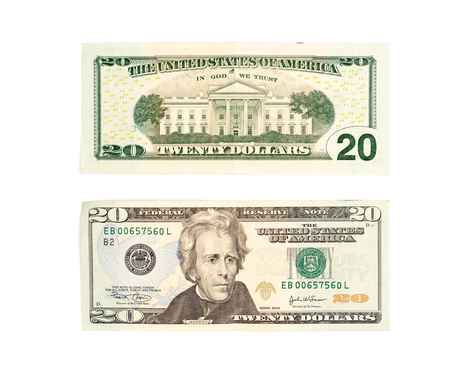 20 Dollar Bill Us Currency