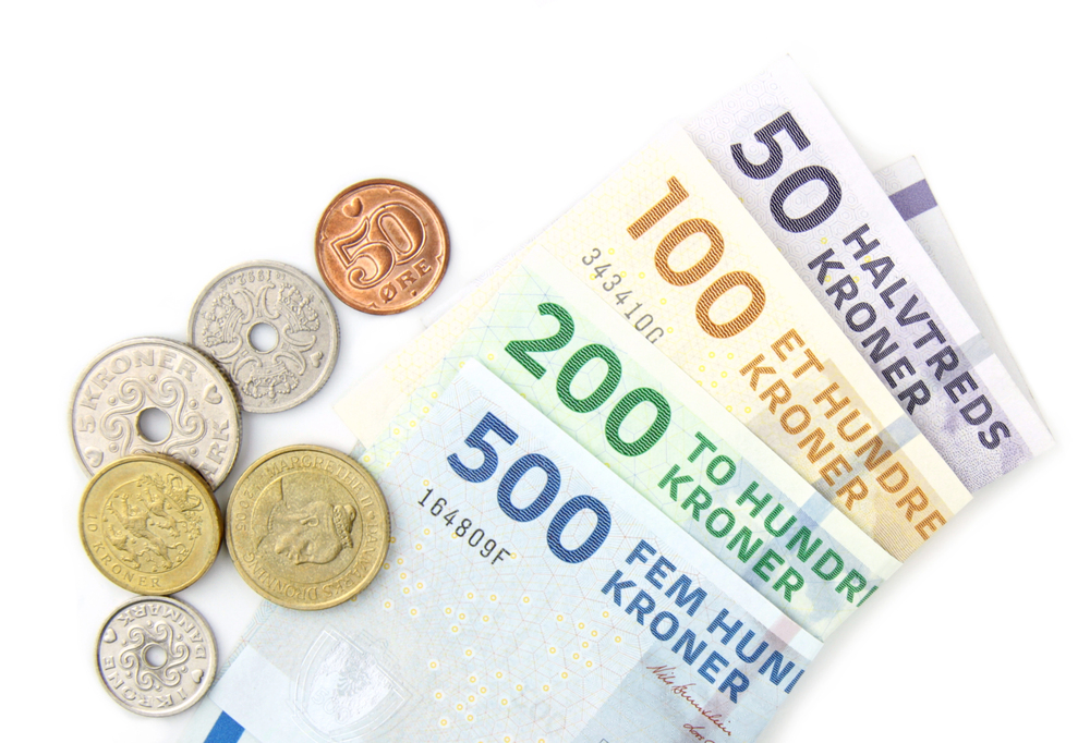 Banknotes and coins from Denmark