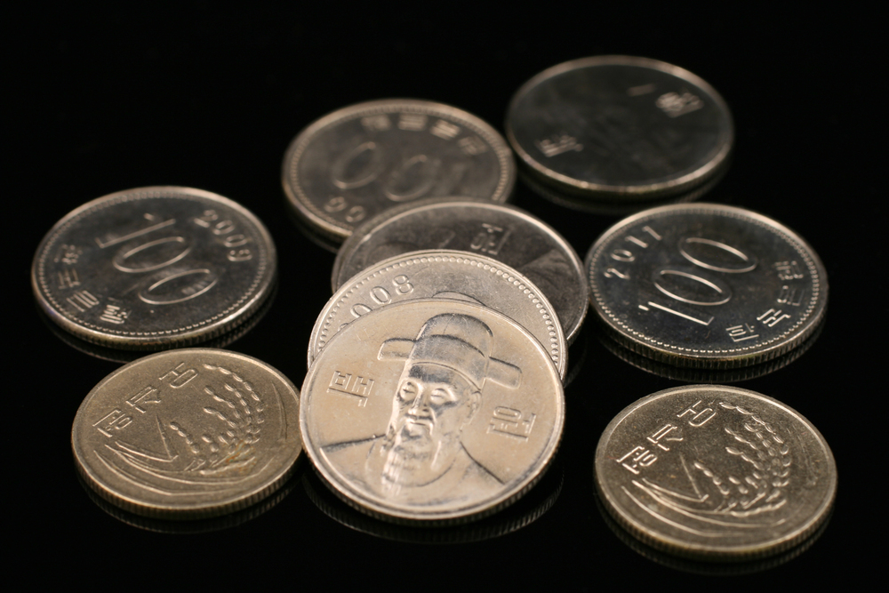 South Korean Won coins